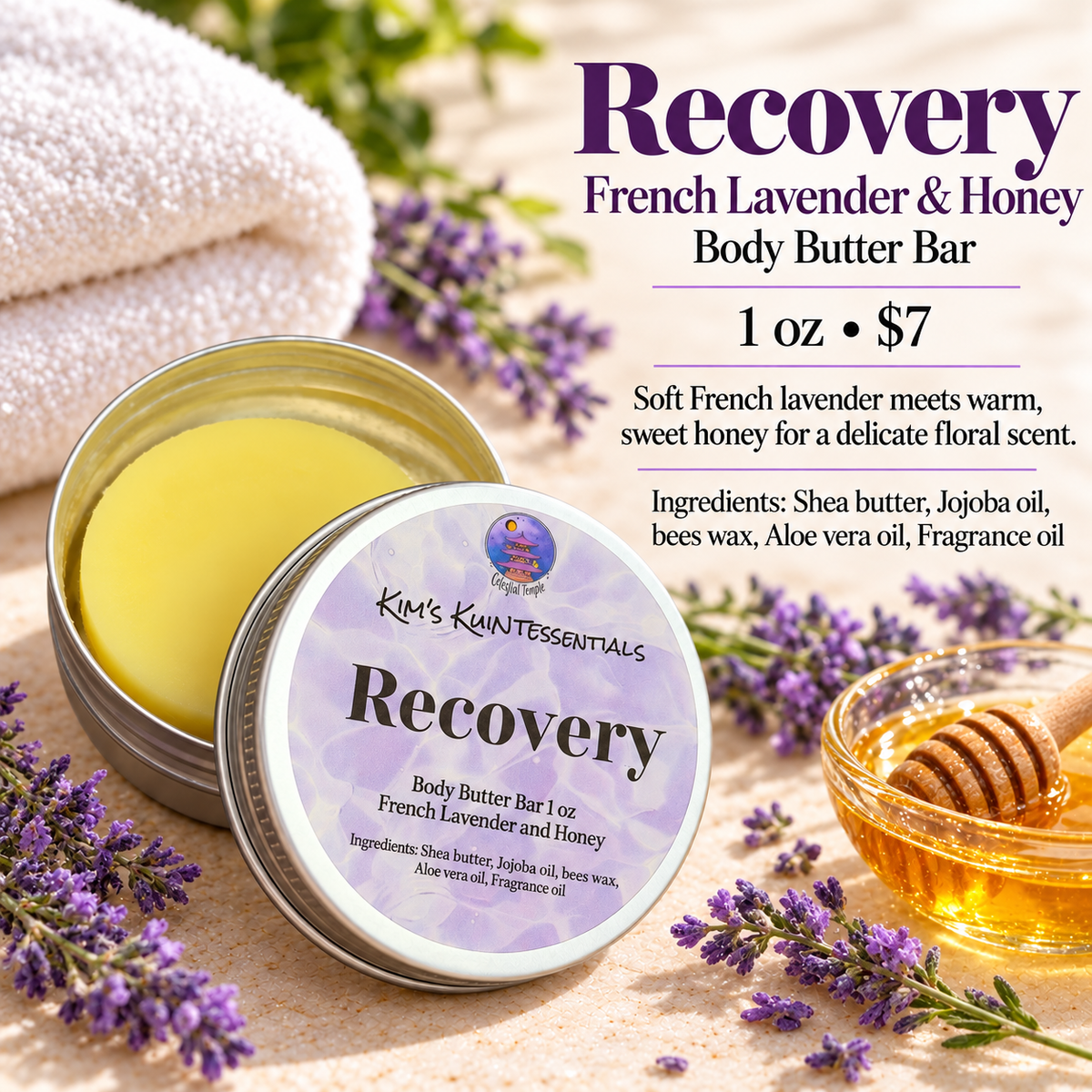Recovery - Body Butter Bar - 1 oz
