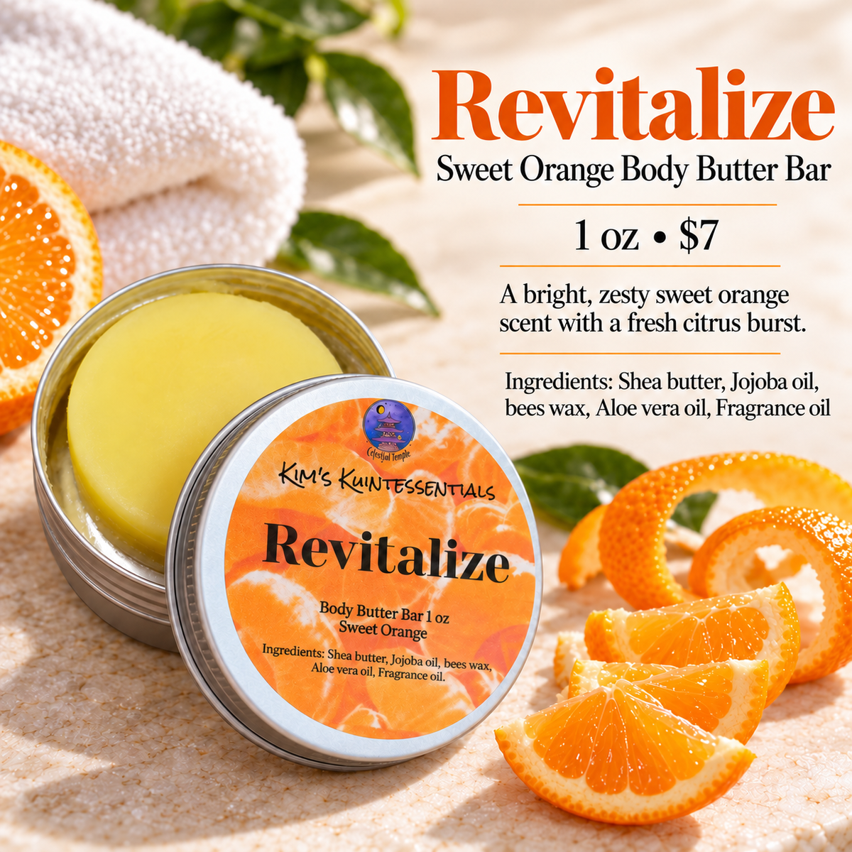 Revitalize - Body Butter Bar - 1 oz