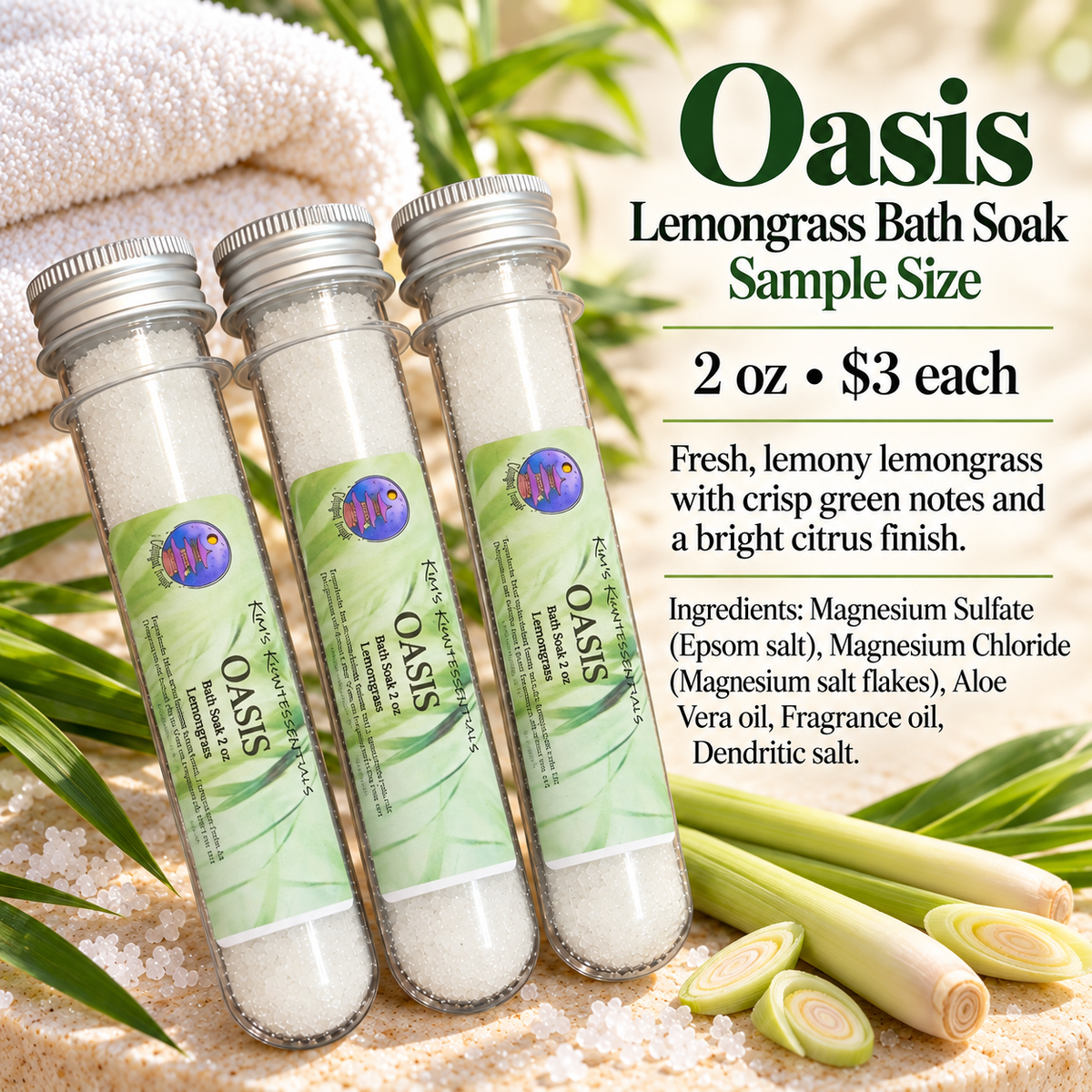 Oasis - Bath Soak Sample - 2 oz
